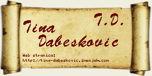 Tina Dabesković vizit kartica